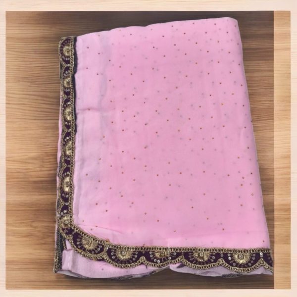 Fancy Saree with cut work blouse - Image 2