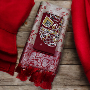 Soft silk saree (With Embroidery Blouse)