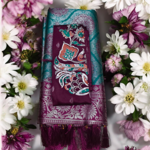Soft silk saree (With Embroidery Blouse)
