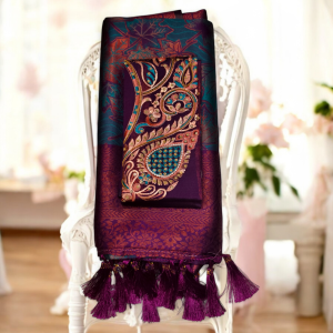 Soft silk saree (With Embroidery Blouse)