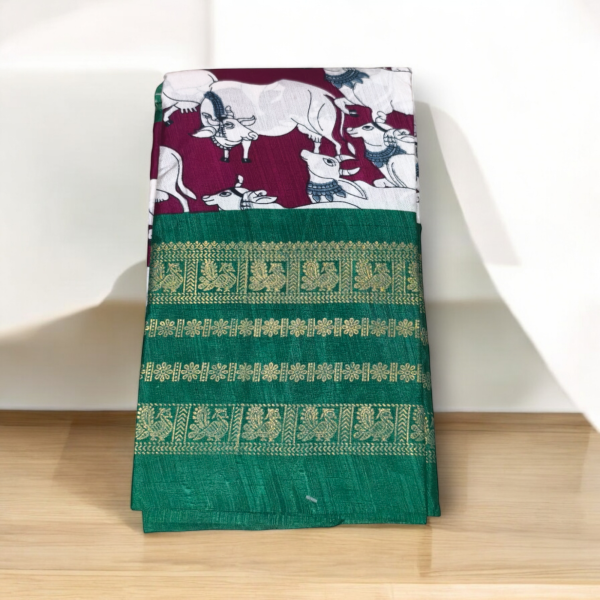 Fancy Cow saree - Image 3