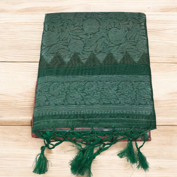 Digital Print Tissue Saree - Image 3