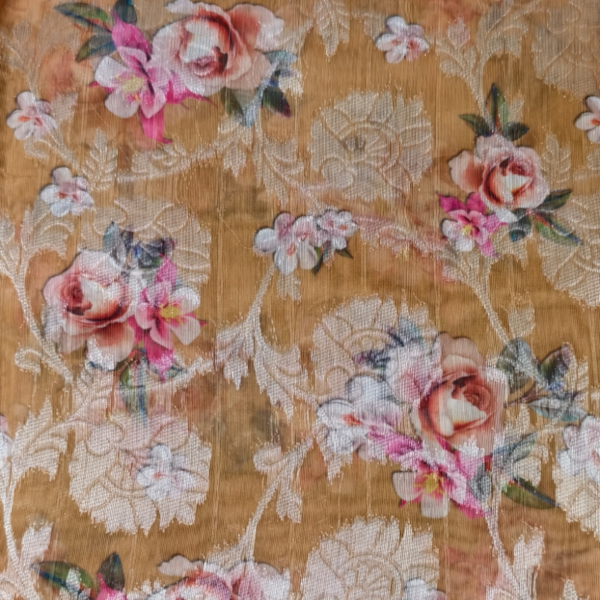 Digital Print Tissue Saree - Image 2