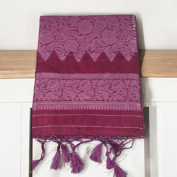 Digital Print Tissue Saree - Image 3