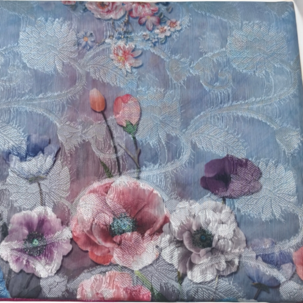 Digital Print Tissue Saree - Image 2