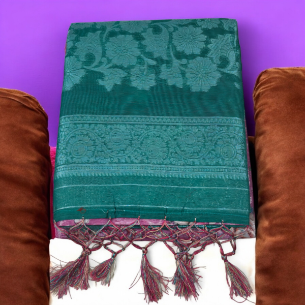 Digital Print Tissue Saree - Image 3