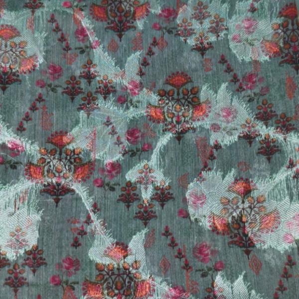 Digital Print Tissue Saree - Image 2