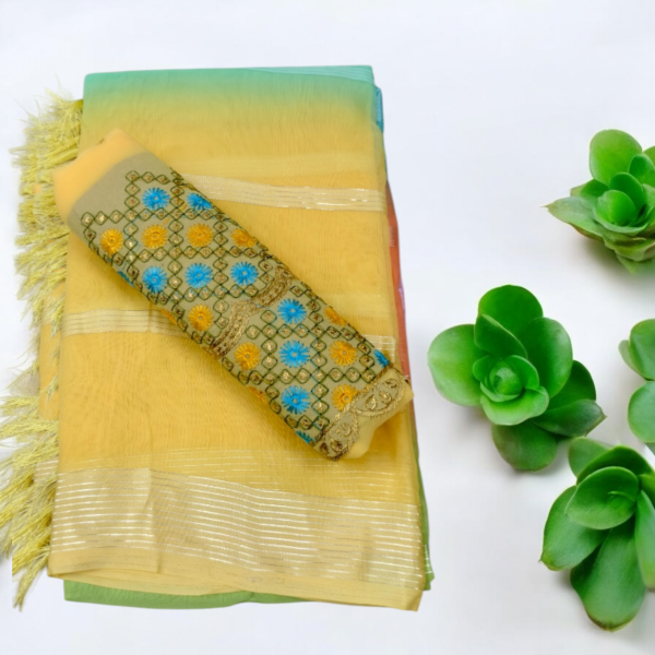Budget Friendly Fancy Saree - Image 3