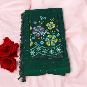 Georgette Saree (With Embroidery Blouse)