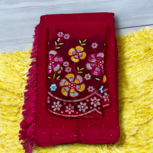 Georgette Saree (With Embroidery Blouse)