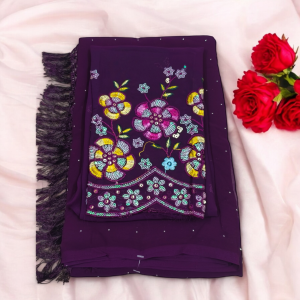 Georgette Saree (With Embroidery Blouse)