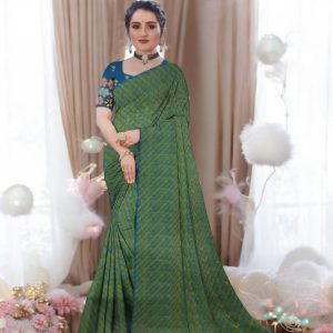 Designer saree +same blouse ( unstitched)
