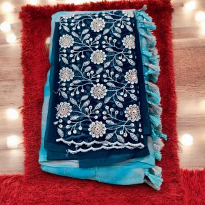 Georgette Saree (With Embroidery Blouse)