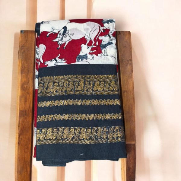 Fancy Cow saree - Image 2