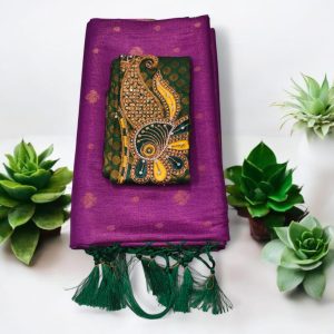 Soft silk saree (with work blouse)