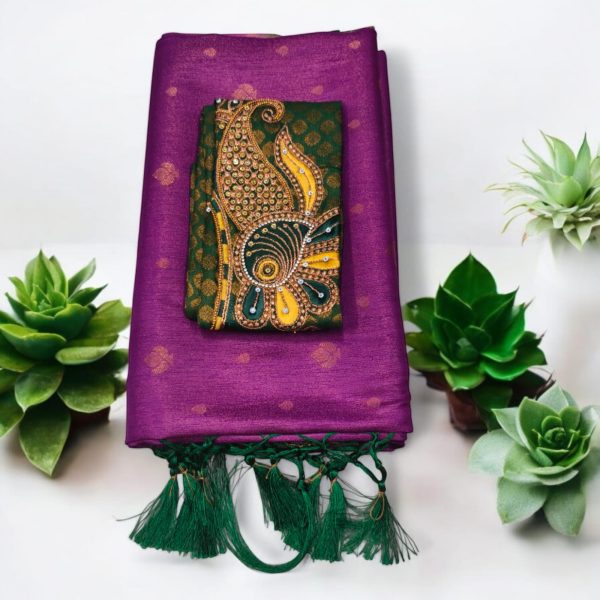 Soft silk saree (with work blouse)