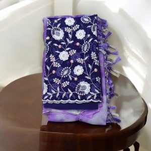 Georgette Saree (With Embroidery Blouse)