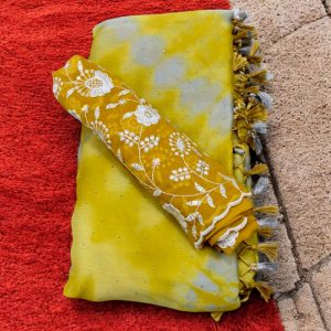 Georgette Saree (With Embroidery Blouse)